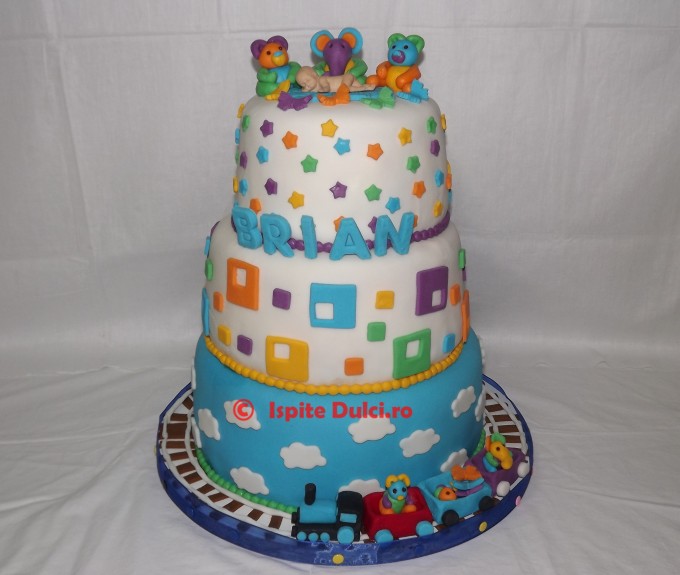 Tort de botez cu trenulet